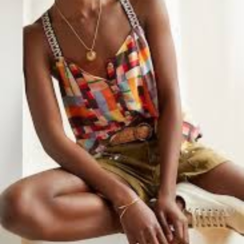 Pilcro Anthropologie soft peplum sleeveless blouse